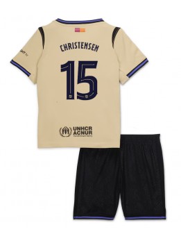 Detské Futbalové oblečenie Barcelona Andreas Christensen #15 2025-26 Krátky Rukáv - Preč (+ trenírky)